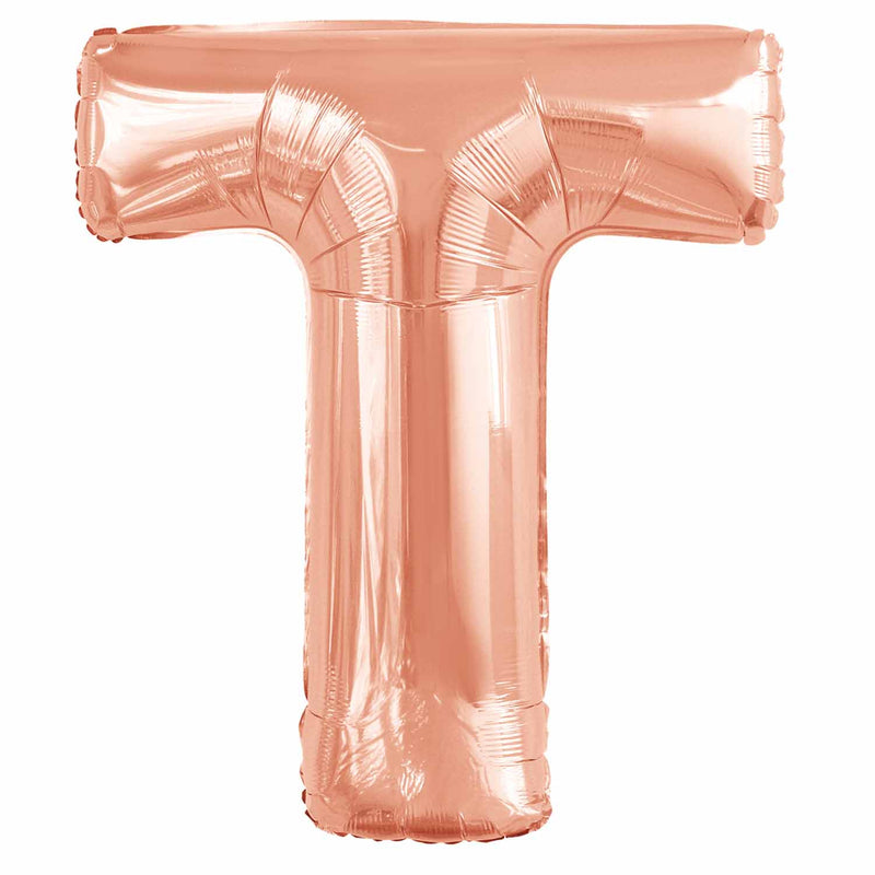 JUMBO LETTER - T - ROSE GOLD - Partica Party