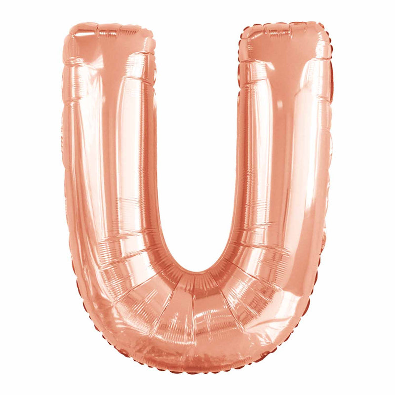 JUMBO LETTER - U - ROSE GOLD - Partica Party