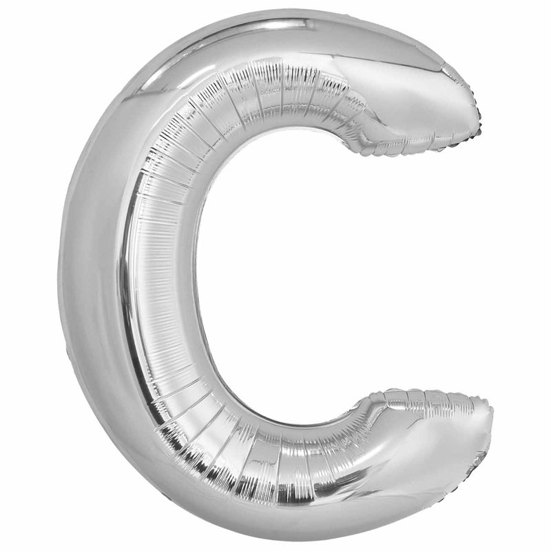 JUMBO LETTER - C - SILVER - Partica Party