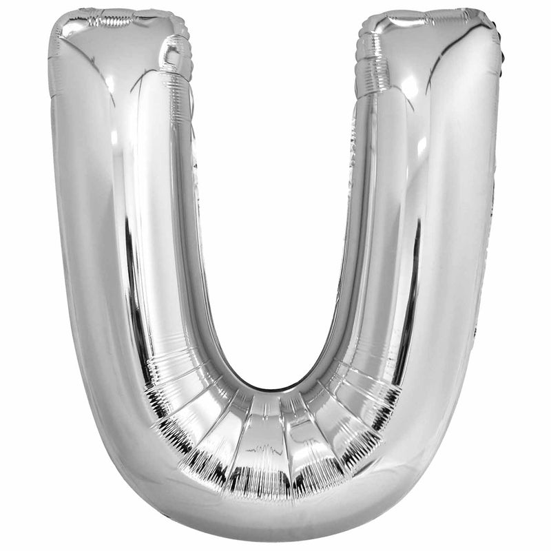 JUMBO LETTER - U - SILVER - Partica Party