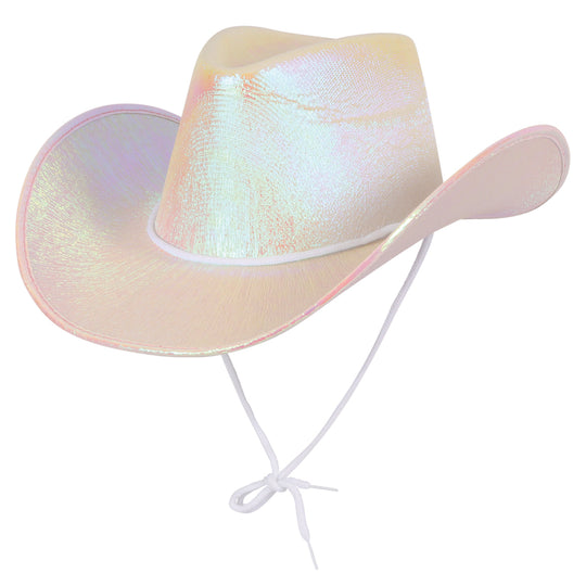 TEXAN COWGIRL HAT - WHITE IRIDESCENT