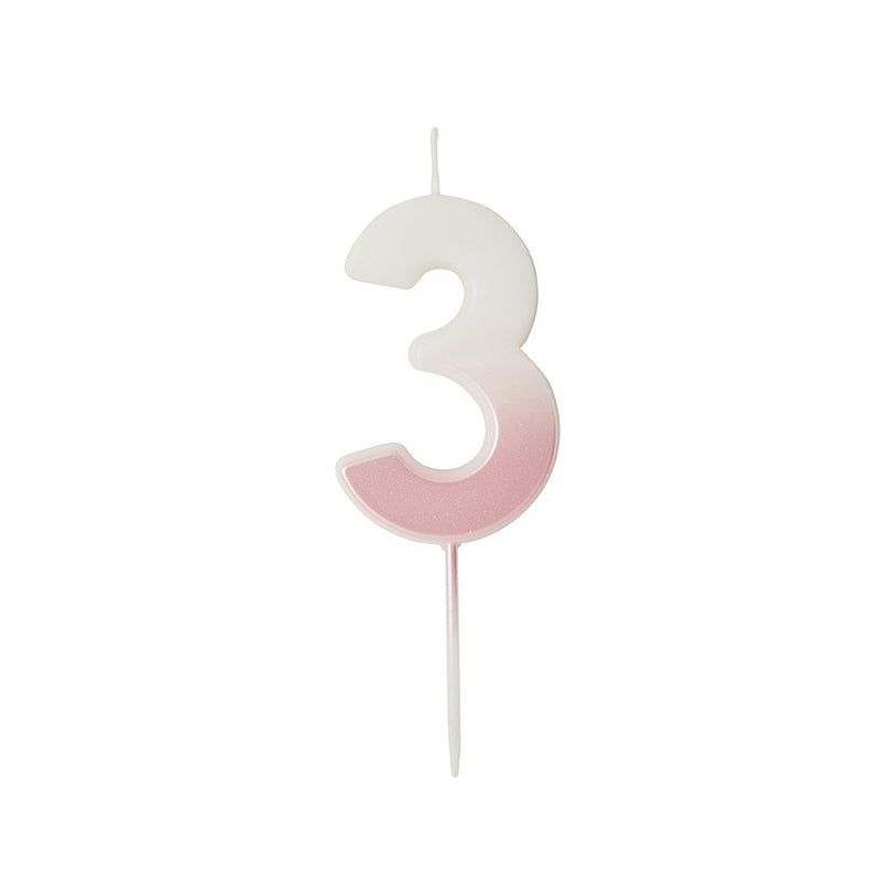 CANDLE - 3 - PINK OMBRE