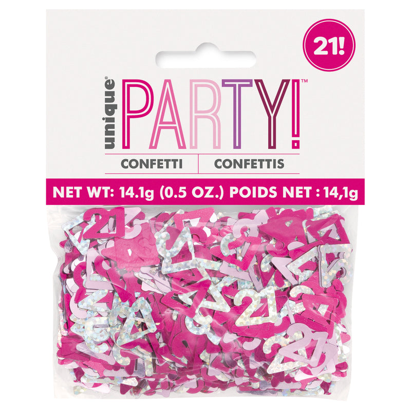 CONFETTI - 21st - PINK GLITZ