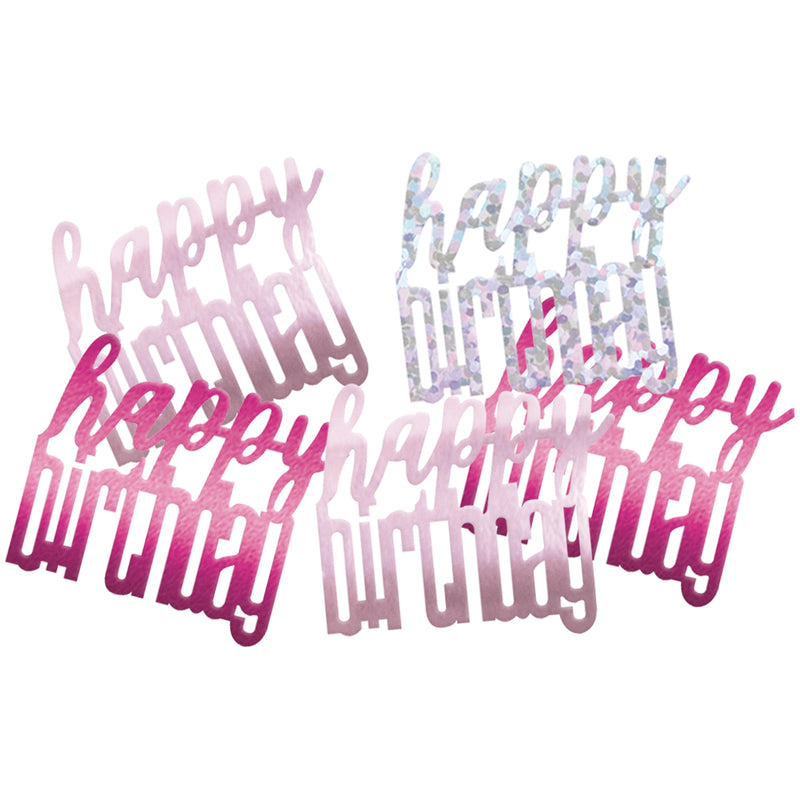 CONFETTI - HAPPY BIRTHDAY - PINK GLITZ