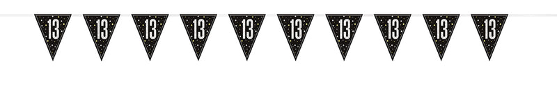 BUNTING - 13th - BLACK GLITZ