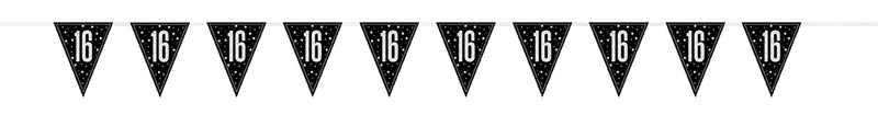 BUNTING - 16th - BLACK GLITZ