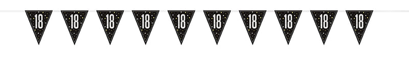 BUNTING - 18th - BLACK GLITZ