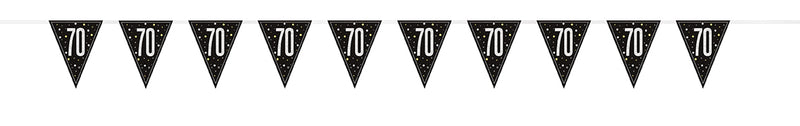 BUNTING - 70th - BLACK GLITZ