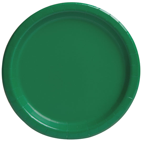 PAPER PLATES - EMERALD GREEN - PACK OF 16