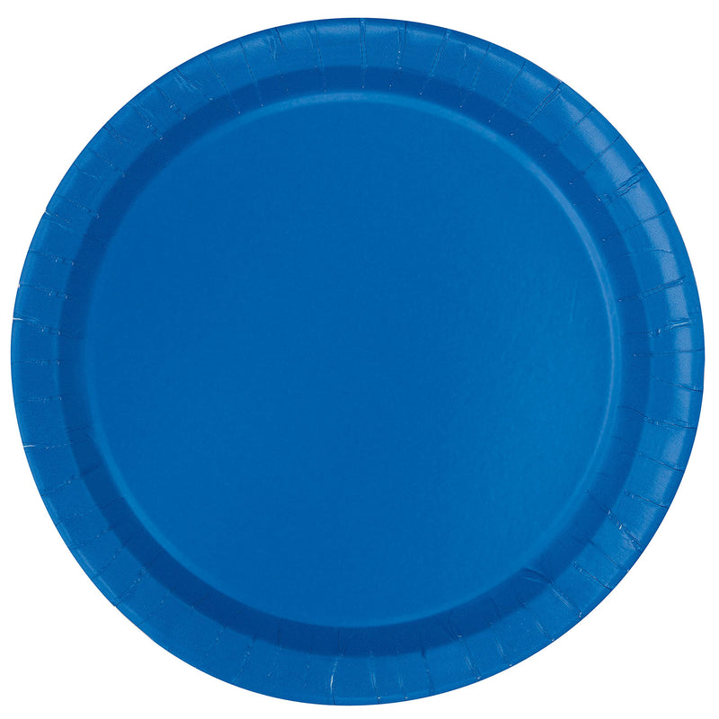 PAPER PLATES - ROYAL BLUE - PACK OF 16