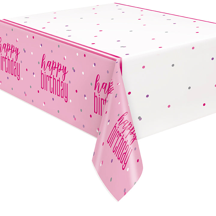 TABLECOVER - HAPPY BIRTHDAY - PINK