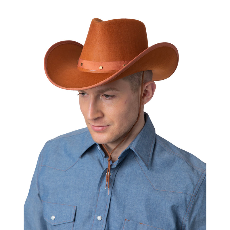 TEXAN COWBOY HAT - LIGHT BROWN