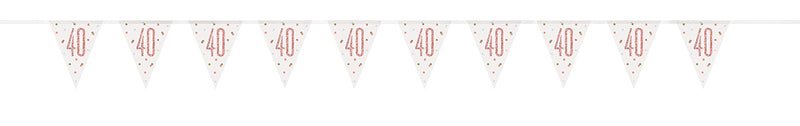 BUNTING - 40th - ROSE GOLD