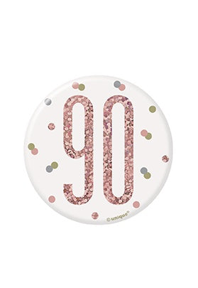 BADGE - 90th - ROSE GOLD