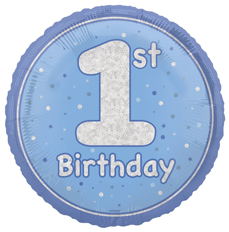 18" FOIL - 1st BIRTHDAY - BLUE