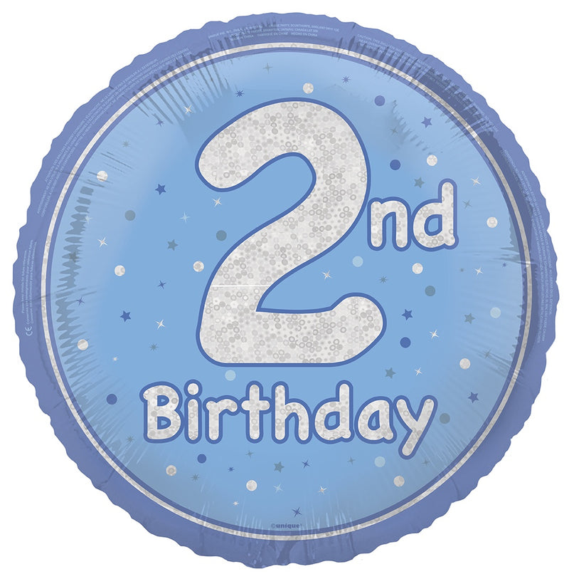 18" FOIL - 2nd BIRTHDAY - BLUE