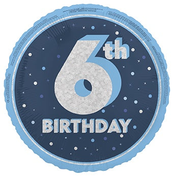 18" FOIL - 6th BIRTHDAY - BLUE