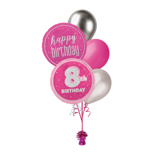 BOUQUET - 8th BIRTHDAY - PINK GLITZ
