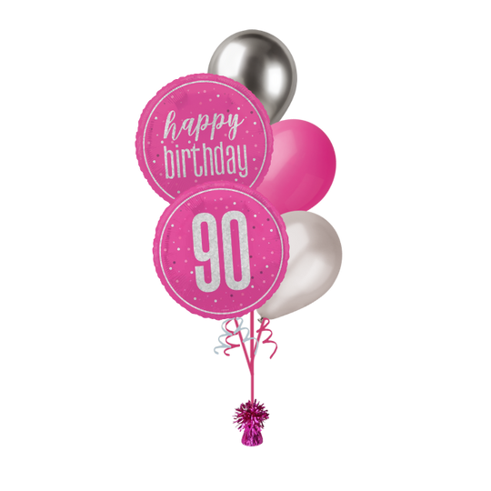 BOUQUET - 90th BIRTHDAY - PINK GLITZ