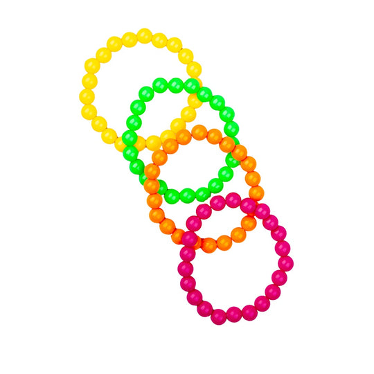 80s NEON BEAD BRACELETS