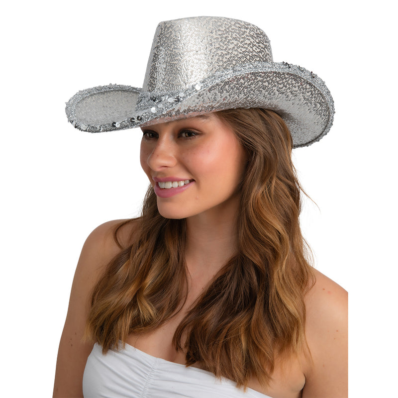 TEXAN COWGIRL HAT - SILVER SEQUIN