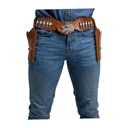 COWBOY BELT & 2 HOLSTERS
