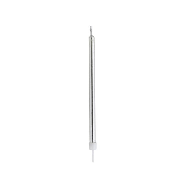 CANDLES - SILVER SKINNY - PACK OF 12