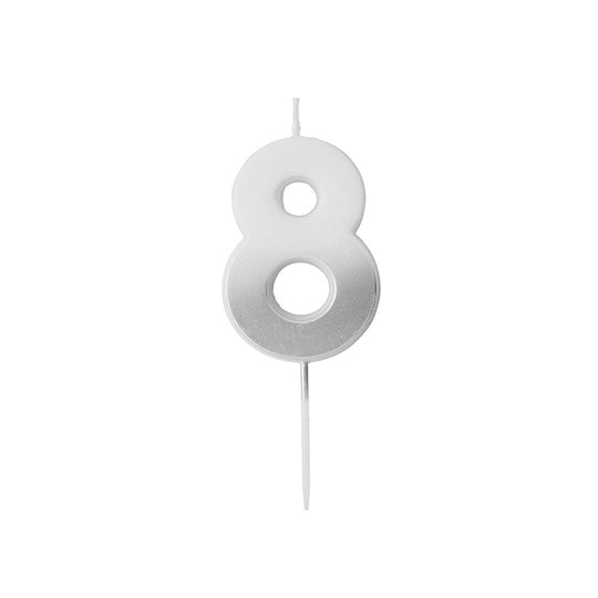 CANDLE - 8 - SILVER OMBRE