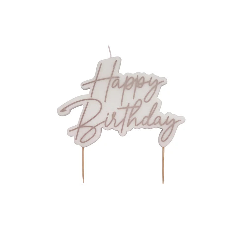 CANDLE - HAPPY BIRTHDAY - ROSEGOLD