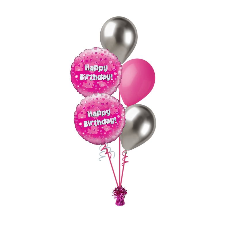 BOUQUET - HAPPY BIRTHDAY - PINK HOLOGRAPHIC