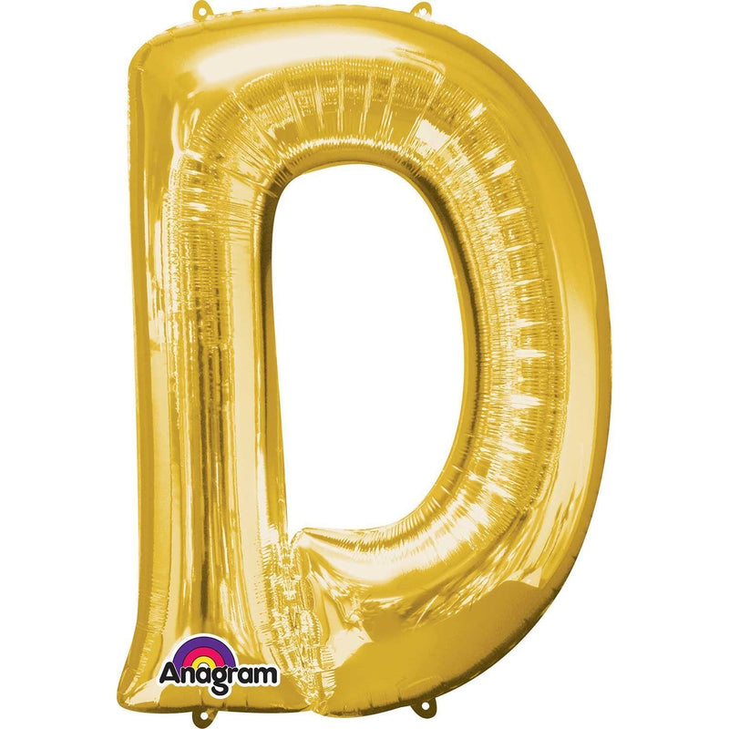 JUMBO LETTER - D - GOLD-JUMBO LETTER-Partica Party