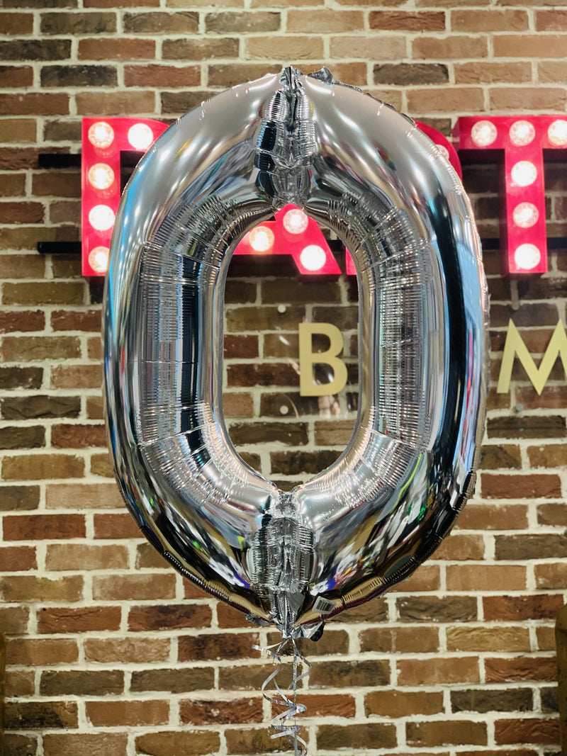 JUMBO NUMBER - 0 - SILVER