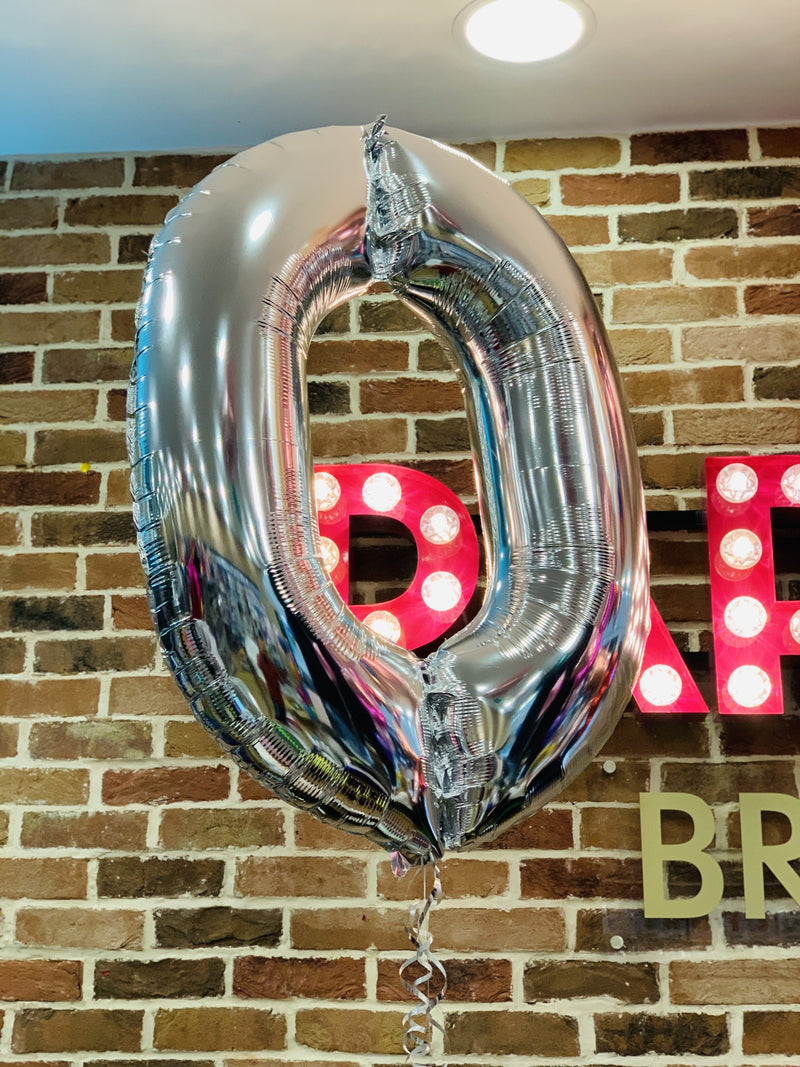 JUMBO NUMBER - 0 - SILVER
