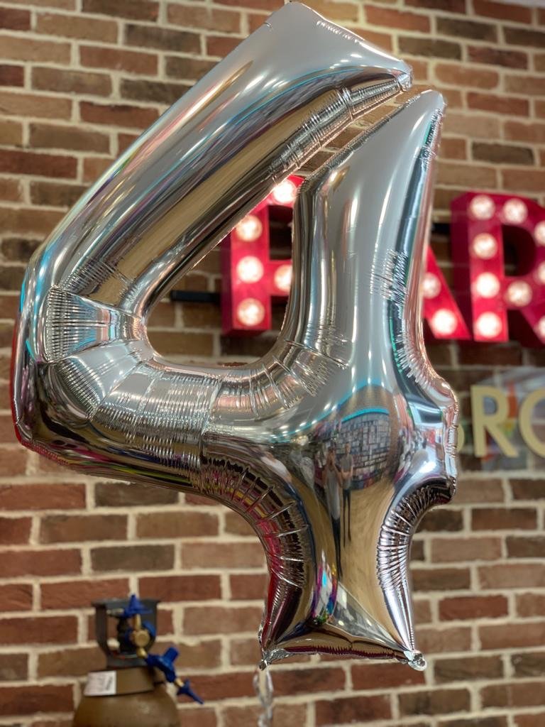 JUMBO NUMBER - 4 - SILVER