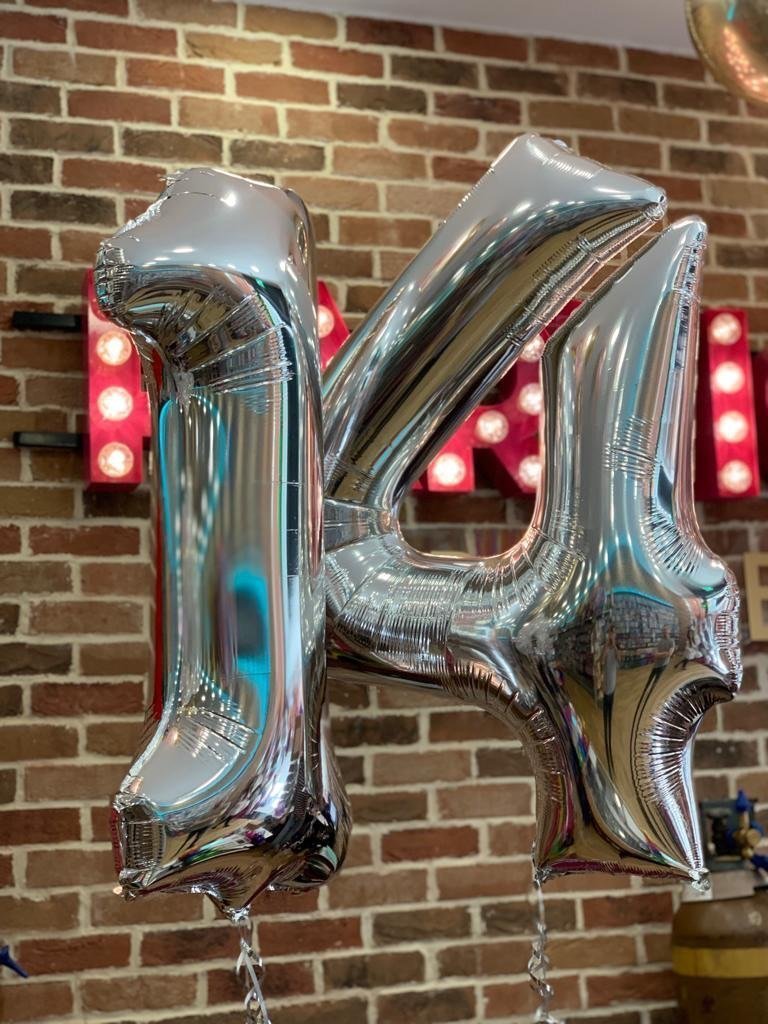 JUMBO NUMBER - 4 - SILVER