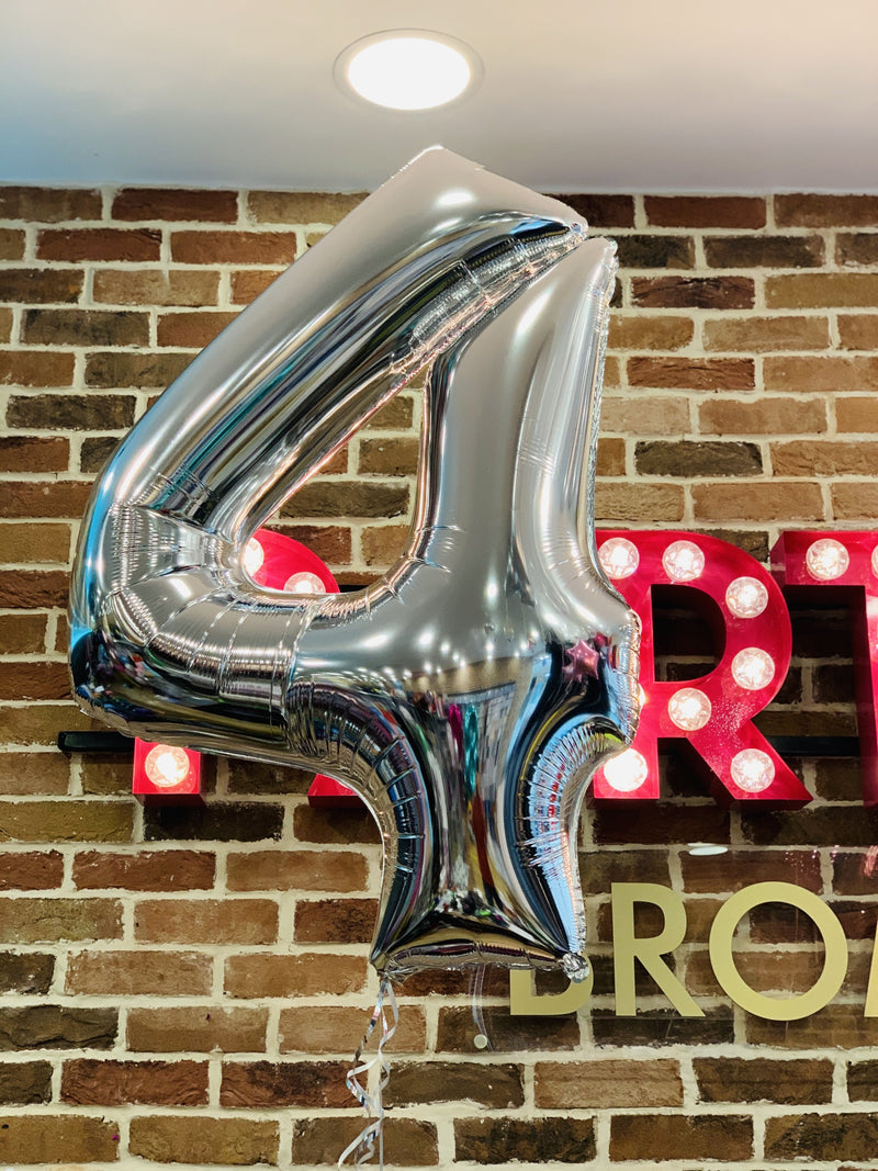 JUMBO NUMBER - 4 - SILVER