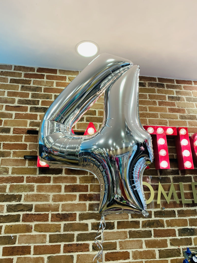 JUMBO NUMBER - 4 - SILVER