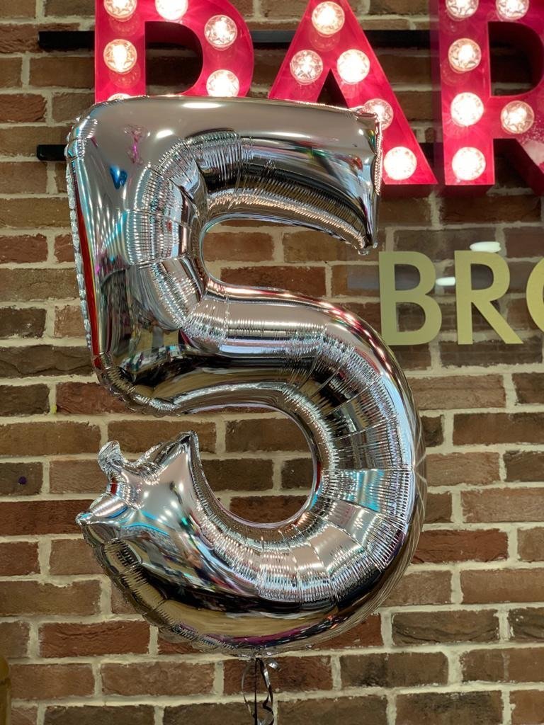 JUMBO NUMBER - 5 - SILVER