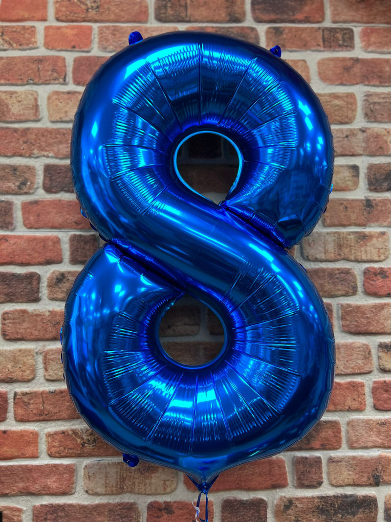 JUMBO NUMBER - 8 - BLUE - Partica Party