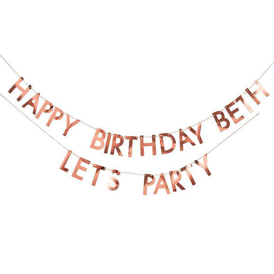 BUNTING - PERSONALISED  KIT - ROSE GOLD
