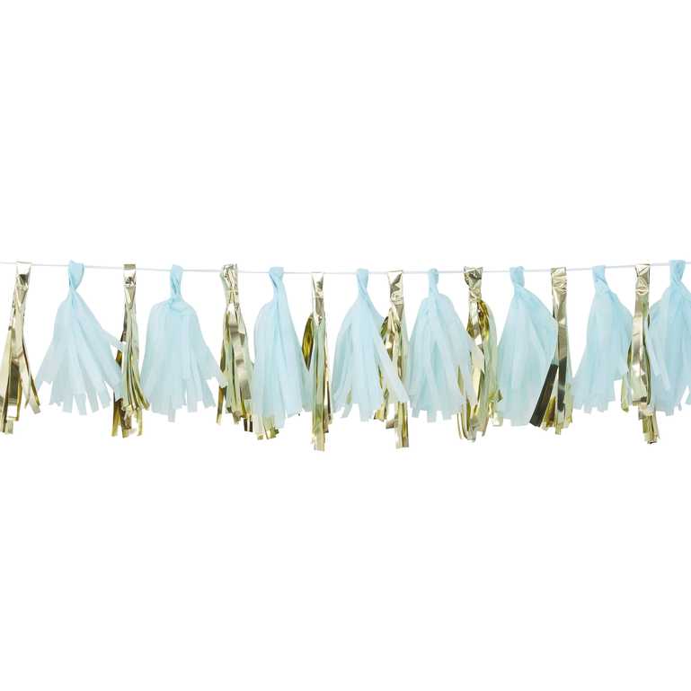 TASSEL GARLAND - BLUE & GOLD