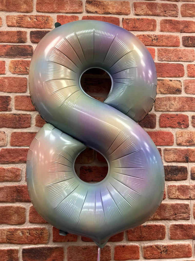 JUMBO NUMBER - 8 - PASTEL RAINBOW