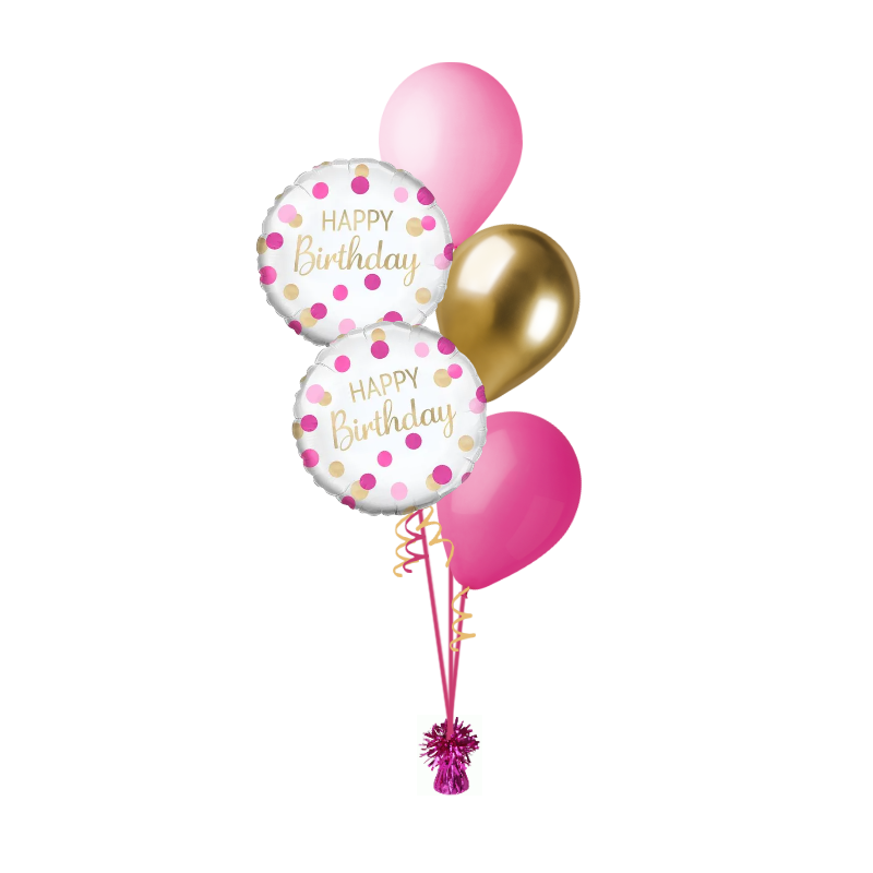 BOUQUET - PINK & GOLD CONFETTI BIRTHDAY