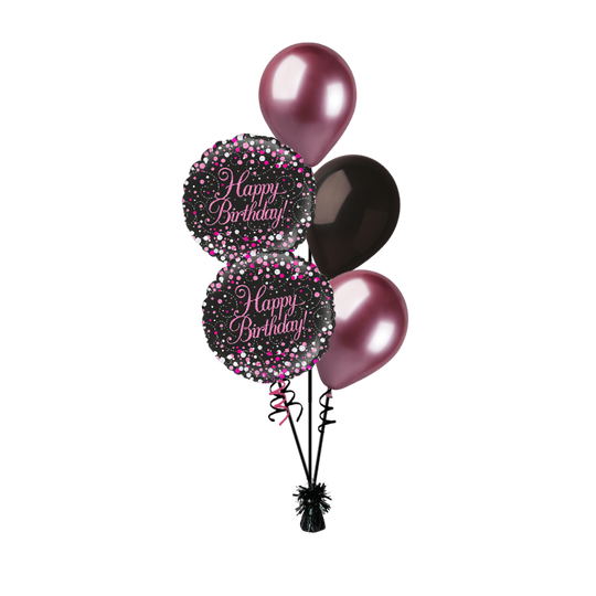 BOUQUET - SPARKLING FIZZ BIRTHDAY - BLACK & PINK