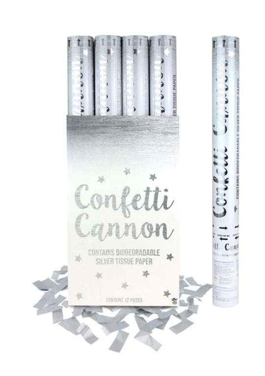 CONFETTI SHOOTER - SILVER FOIL - 50CM