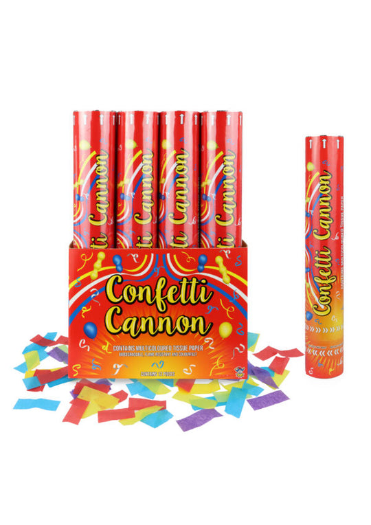 CONFETTI CANNON - RAINBOW PAPER - 30CM