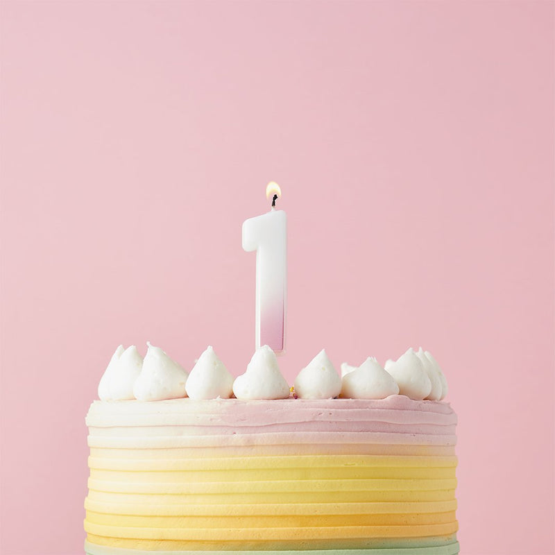 CANDLE - 1 - PINK OMBRE