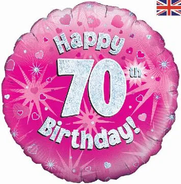 18" FOIL - HAPPY 70TH BIRTHDAY! - PINK