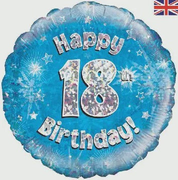 18" FOIL - HAPPY 18TH BIRTHDAY! - BLUE