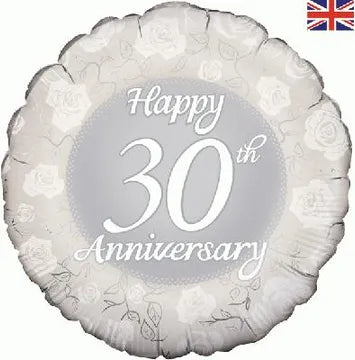 18" FOIL - HAPPY 30th ANNIVERSARY